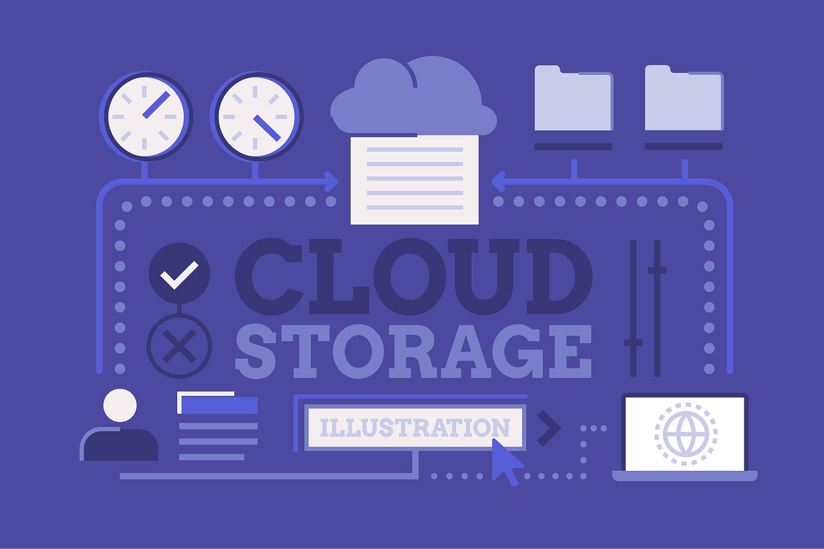 Cloud Storage Illustration, a Graphic by Wilsonkjc (Photo 1 of 5)
