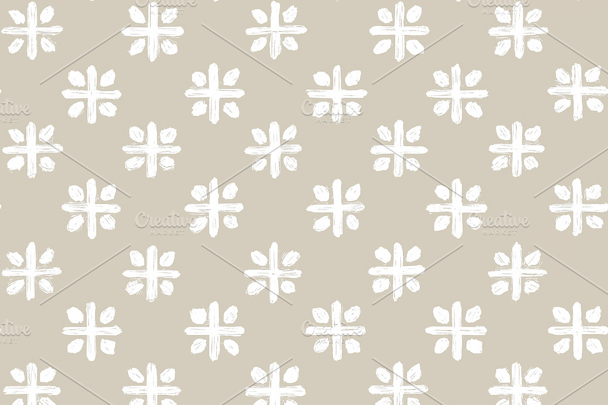 Seamless pattern hand drawn botanical seamless pattern with abst, a Pattern Graphic by Studio ANNA