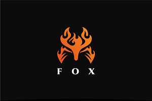 Fire Fox Head Logo