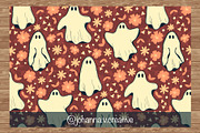 Floral Ghosts Seamless Pattern, an Illustration by Johanna V. Creative (Thumbnail 2 of 5)