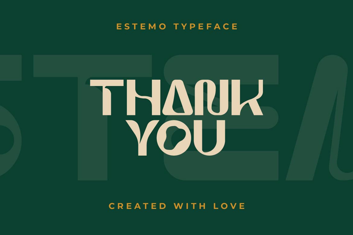 Estemo – Creative Display Font, a Sans Serif Font by Artiveko (Photo 6 of 6)