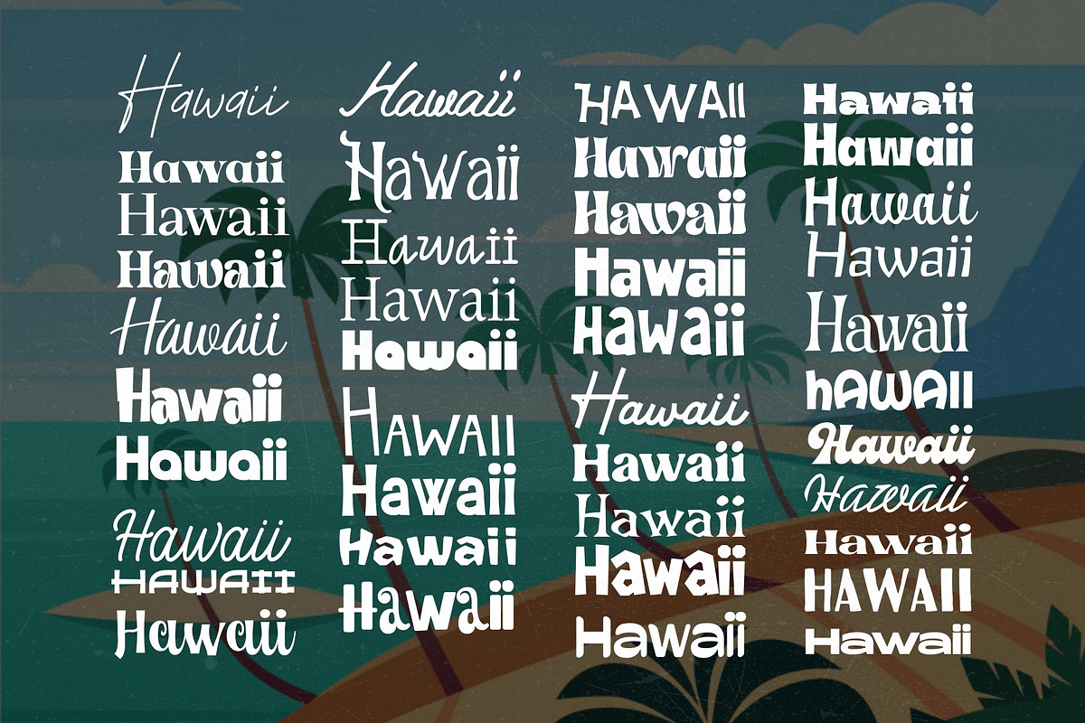 Hawaii Font Bundle - 71 Fonts!, a Serif Font by HipFonts (Photo 2 of 19)