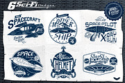 6 Sci-fi Badges, a Branding & Logo Template by PaperBat (Thumbnail 2 of 4)