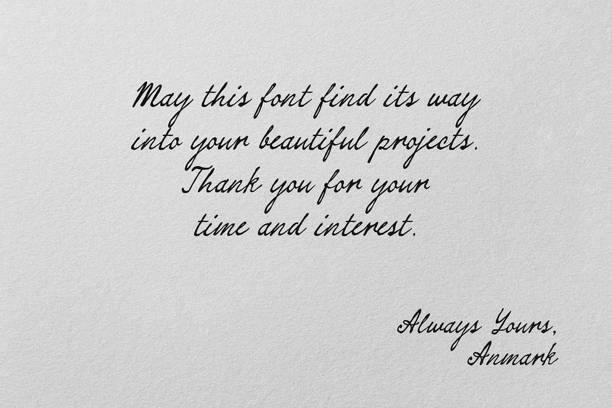 Always Yours Romantic Vintage Font, a Script Font by AnMark (Photo 13 of 13)
