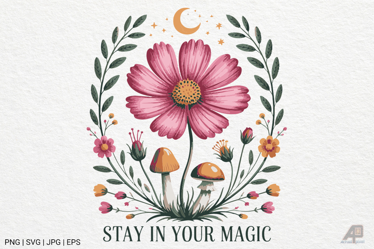 Boho Retro Flowers Quotes Bundle, an Illustration by Actual Pixel (Photo 5 of 12)