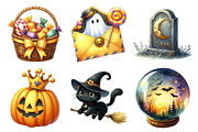 Yellow Halloween Clipart Sublimation, an Illustration by Daily.Designs (Thumbnail 2 of 5)