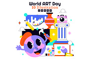 10 World Art Day Illustration, a Decorative Illustration by denayunebgt (Thumbnail 1 of 4)