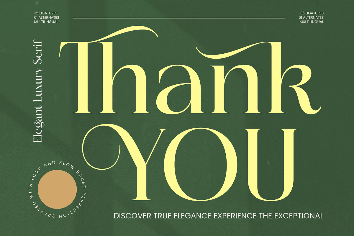 Bakery Megals Elegant Luxury Serif, a Serif Font by timelesstype.co (Photo 15 of 15)