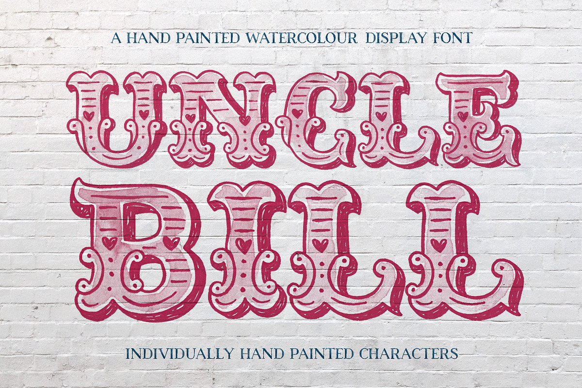 Uncle Bill Watercolour Display Font