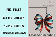 Patriotic USA Bow Clipart, an Illustration by SVGArt (Thumbnail 4 of 9)