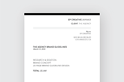Clean Invoice Template, a Stationery Template by designprettythings (Thumbnail 1 of 2)