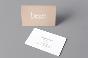 Rounded Business Card Mockup