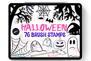 Halloween Brush Stamps Procreate, a Brush Add-On by LekoArt (Thumbnail 1 of 8)