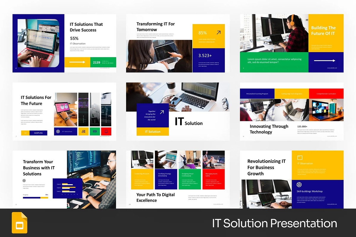 IT Solution Google Slides, Powerpoint