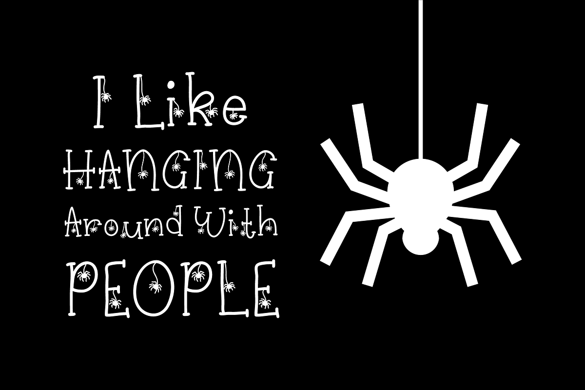 Creepily Crawling Halloween Font, a Serif Font by Dancing with Ink (Photo 6 of 21)