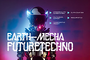 Xuneza - Futuristic Font, a Sans Serif Font by Dhabee (Thumbnail 3 of 7)