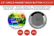 2.5 Circle Button Magnet Mockup, a Product Mockup by Mark Anthony Media (Thumbnail 1 of 5)
