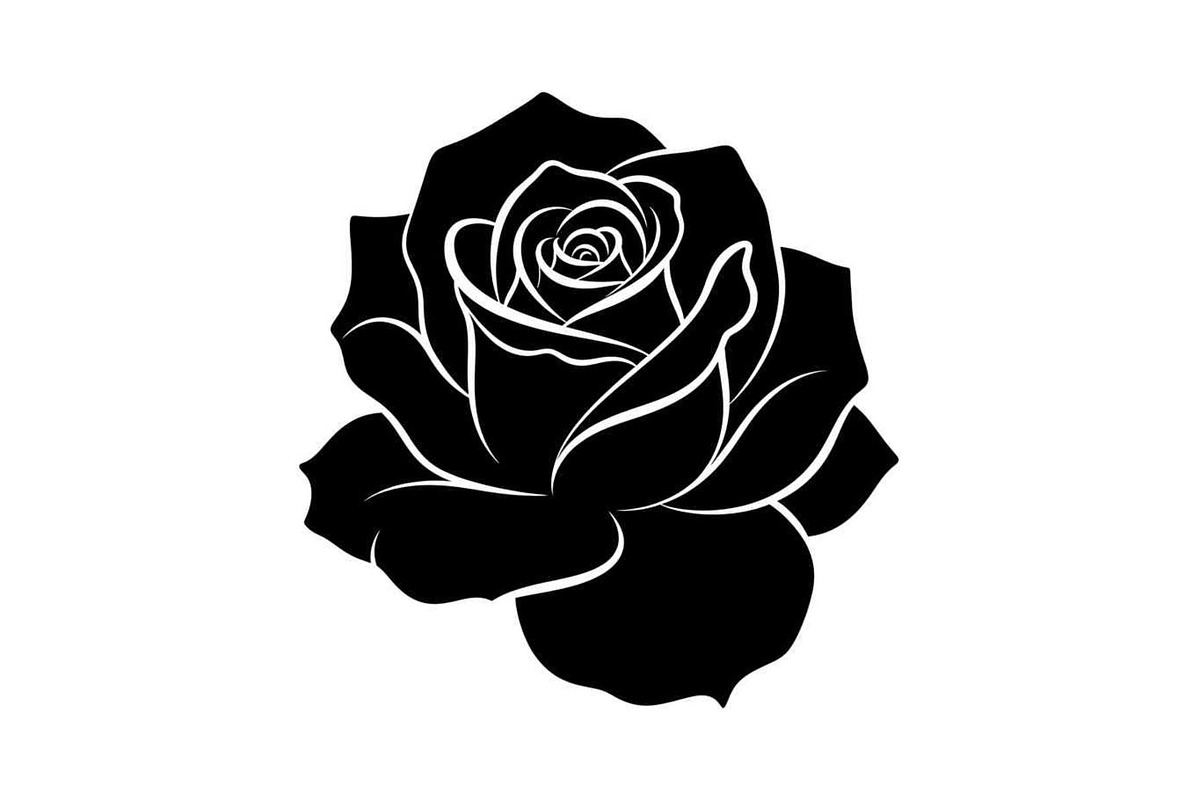 50 Black Rose Silhouette Vector Bund, an Illustration by Gaye Art (Photo 22 of 51)