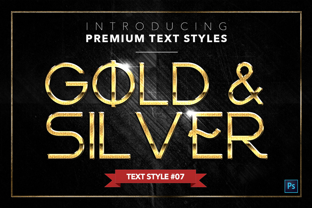 Gold & Silver #4 - 20 Text Styles, a Layer Style Add-On by Jonas Stensgaard (Photo 8 of 23)