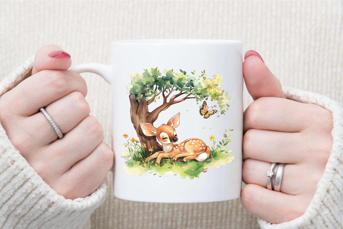 Watercolor Cute Woodland Animals Cli, an Illustration by Sublimation Artist (Photo 5 of 6)