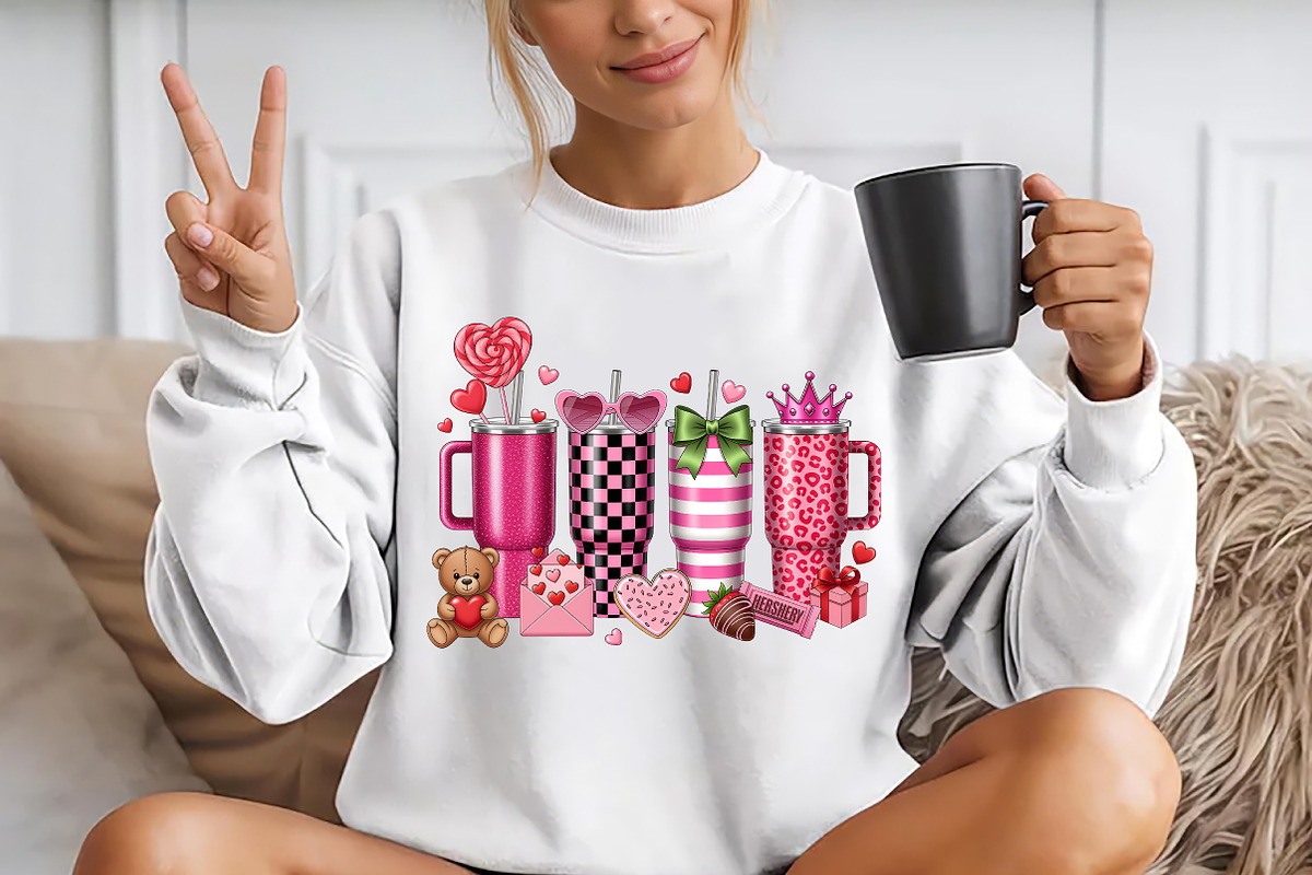 Valentine's Day Tumbler Mug PNG, a Seasonal Illustration by YA Design (Photo 4 of 4)