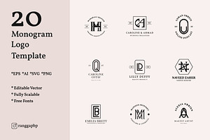 20 Monogram Logo Template