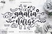 Amalia Nurse Script LS, a Script Font by GranzCreative (Thumbnail 1 of 15)