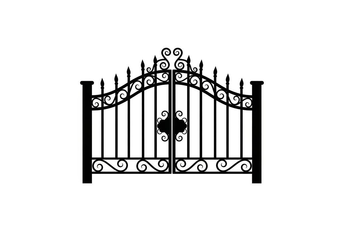 Ornate Wrought Iron Gate Vector Bund, an Illustration by Designs_River (Photo 40 of 47)