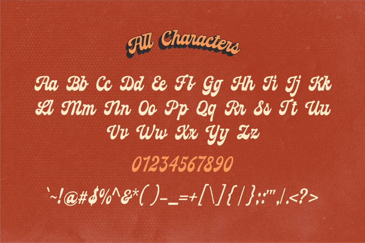 Realro - Handmade 60s Retro, a Script Font by Pandeka Studio (Photo 9 of 9)