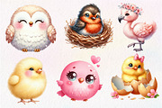 Cute Birds Sublimation Clipart PNG, an Illustration by Dream Creation (Thumbnail 3 of 7)