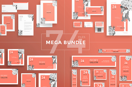 Mega Bundle | Ivory Salon, a Poster Template by Amber Graphics