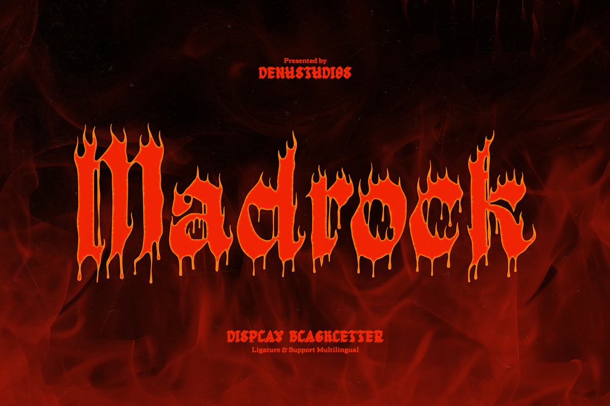 Madrock | Display Blackletter, a Blackletter Font by Denustudios (Photo 1 of 12)