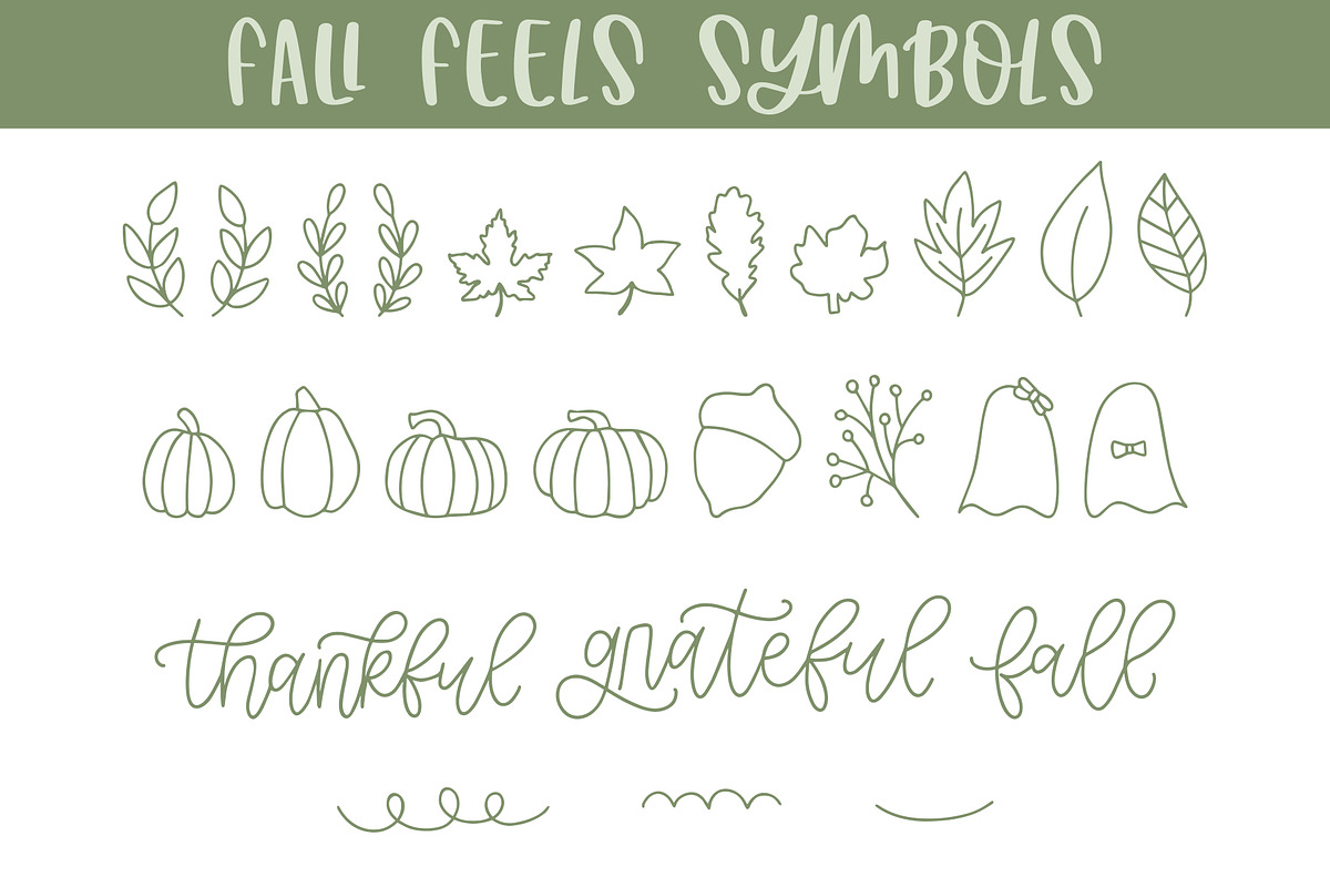 Fall Feels, Dingbat Font preview 6