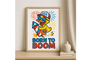 Born to Boom Duck Funny 4th of July, a Background Graphic by LaseredNinja (Thumbnail 3 of 7)