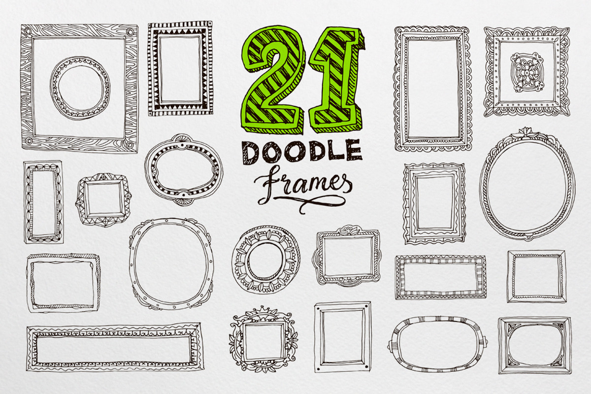 Doodle frames (part 2), an Object Graphic by katyabuslaeva