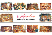 Watercolor book shelf backgrkground, an Education Illustration by SaroStock (Thumbnail 1 of 3)