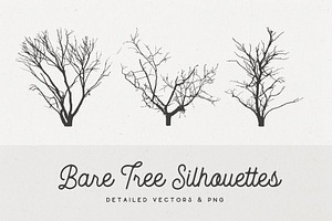 Bare Tree Vector Silhouettes