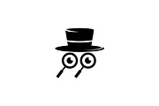 Hat and eye in magnifying glass logo, an Object Graphic by nicemorning (Thumbnail 2 of 2)