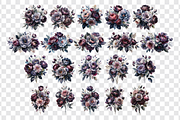 Moody Florals Clipart, a Graphic by Velvet Muse (Thumbnail 3 of 5)