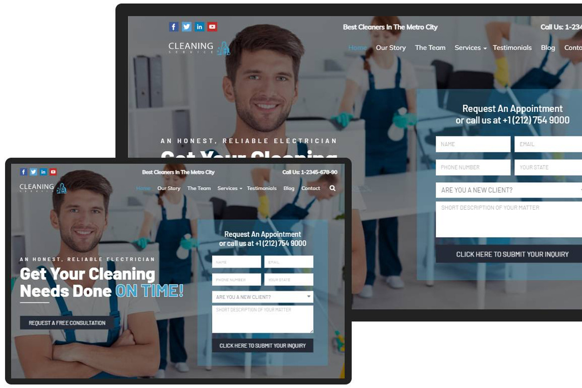 Cleaning Service WordPress Theme preview 6