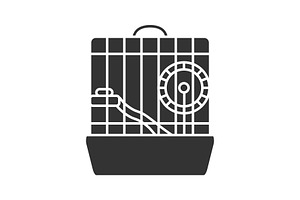 Hamster Cage Glyph Icon