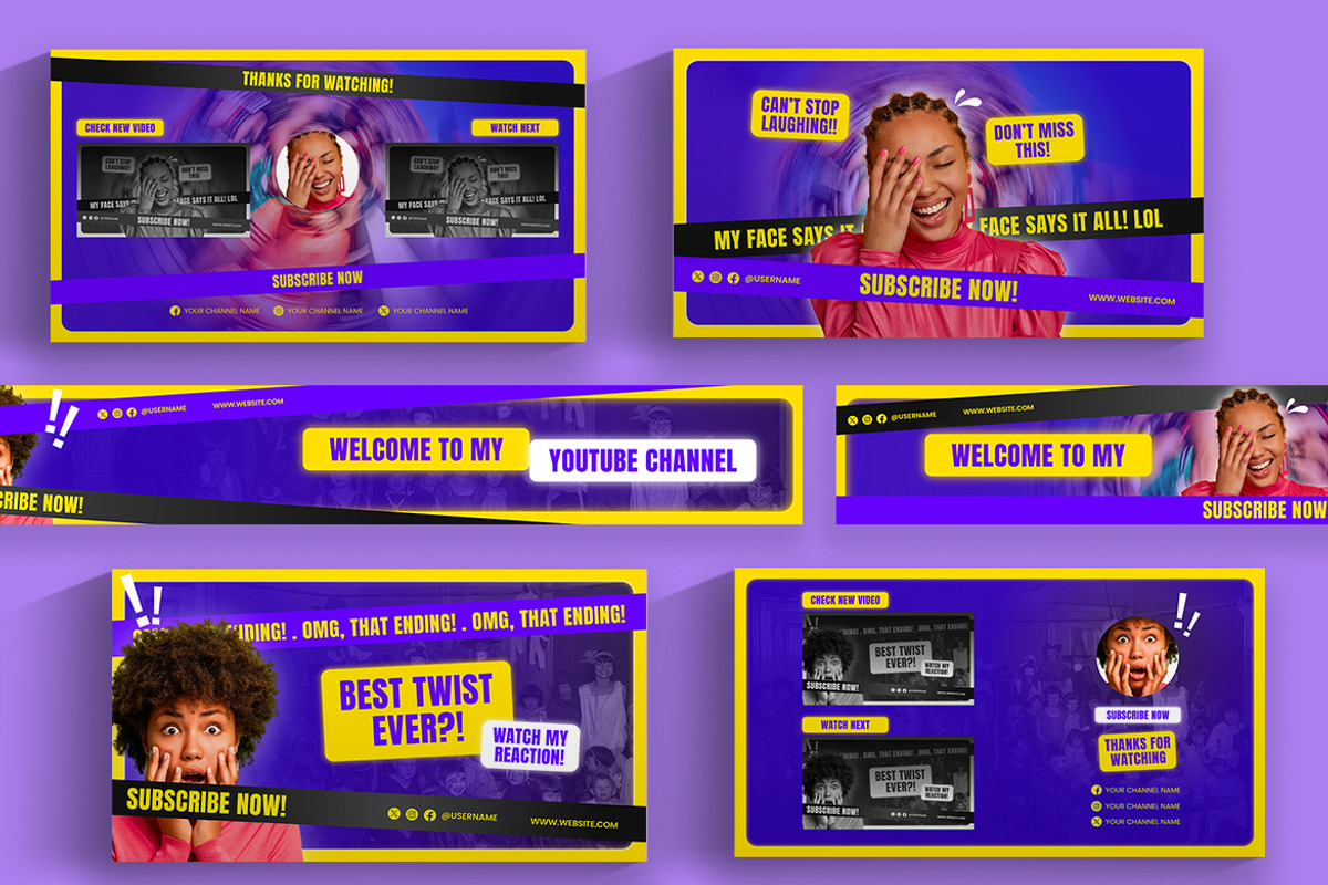 Movie Reaction Youtube & Canva, a Social Media Template by Attype (Photo 5 of 5)