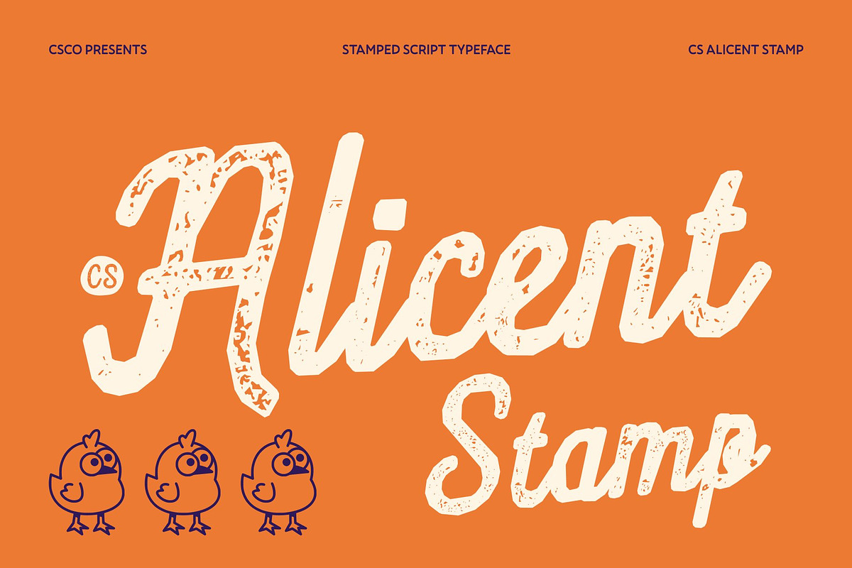 CS Alicent Stamp, a Script Font by Craft Supply Co. (Photo 1 of 8)