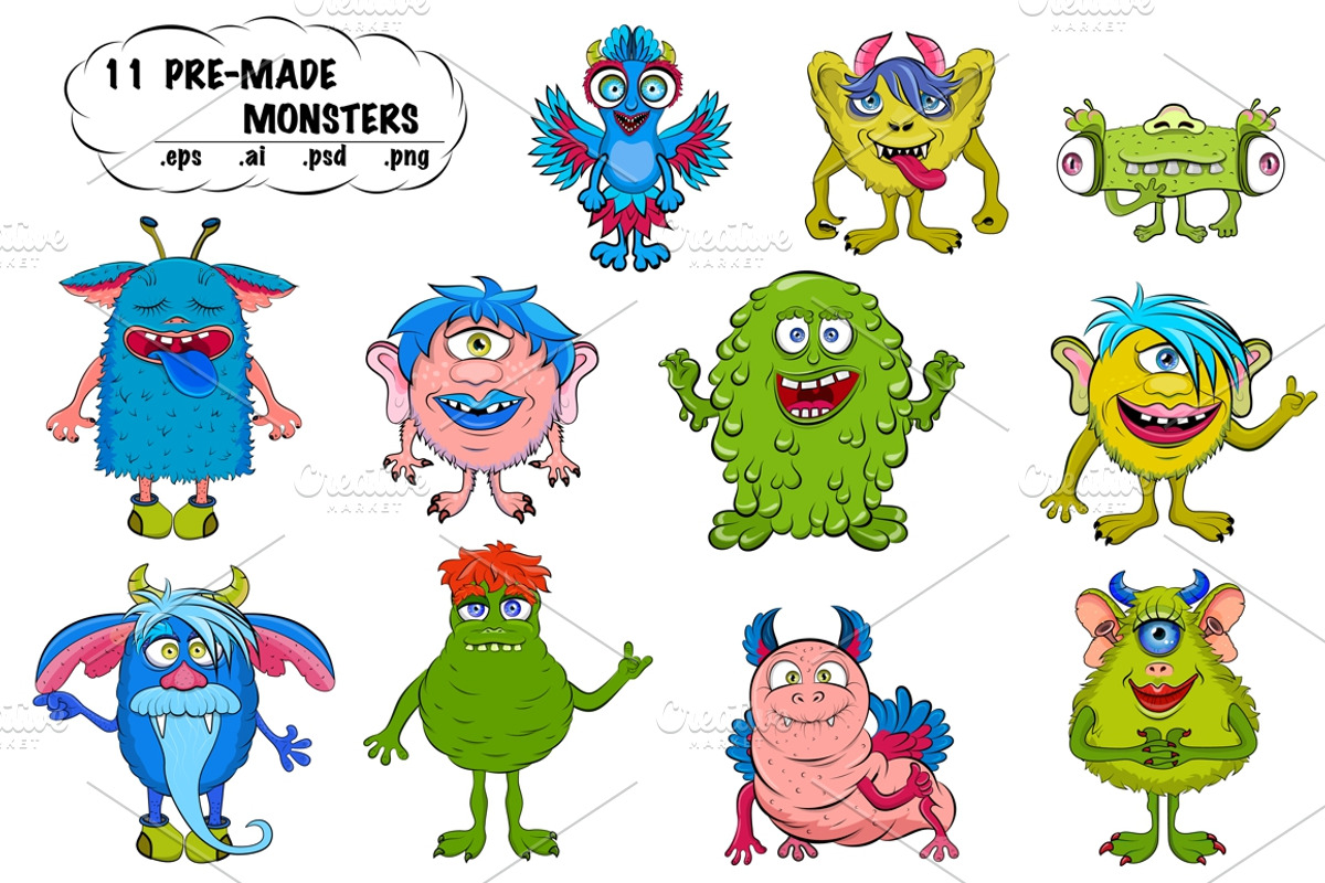 Creation Kit Monsters, an Animal Illustration by Irina Skaska (Photo 6 of 12)
