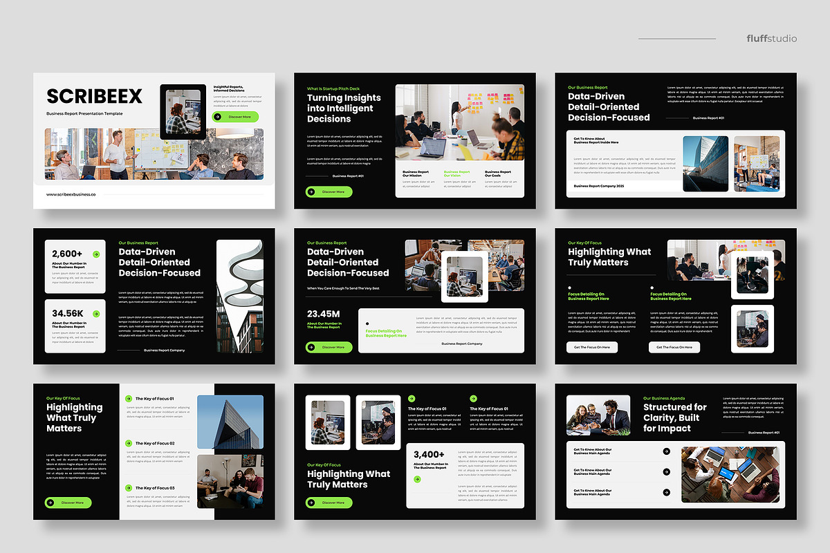 Business Report Keynote Template, a Presentation Template by fluffstudio (Photo 2 of 4)