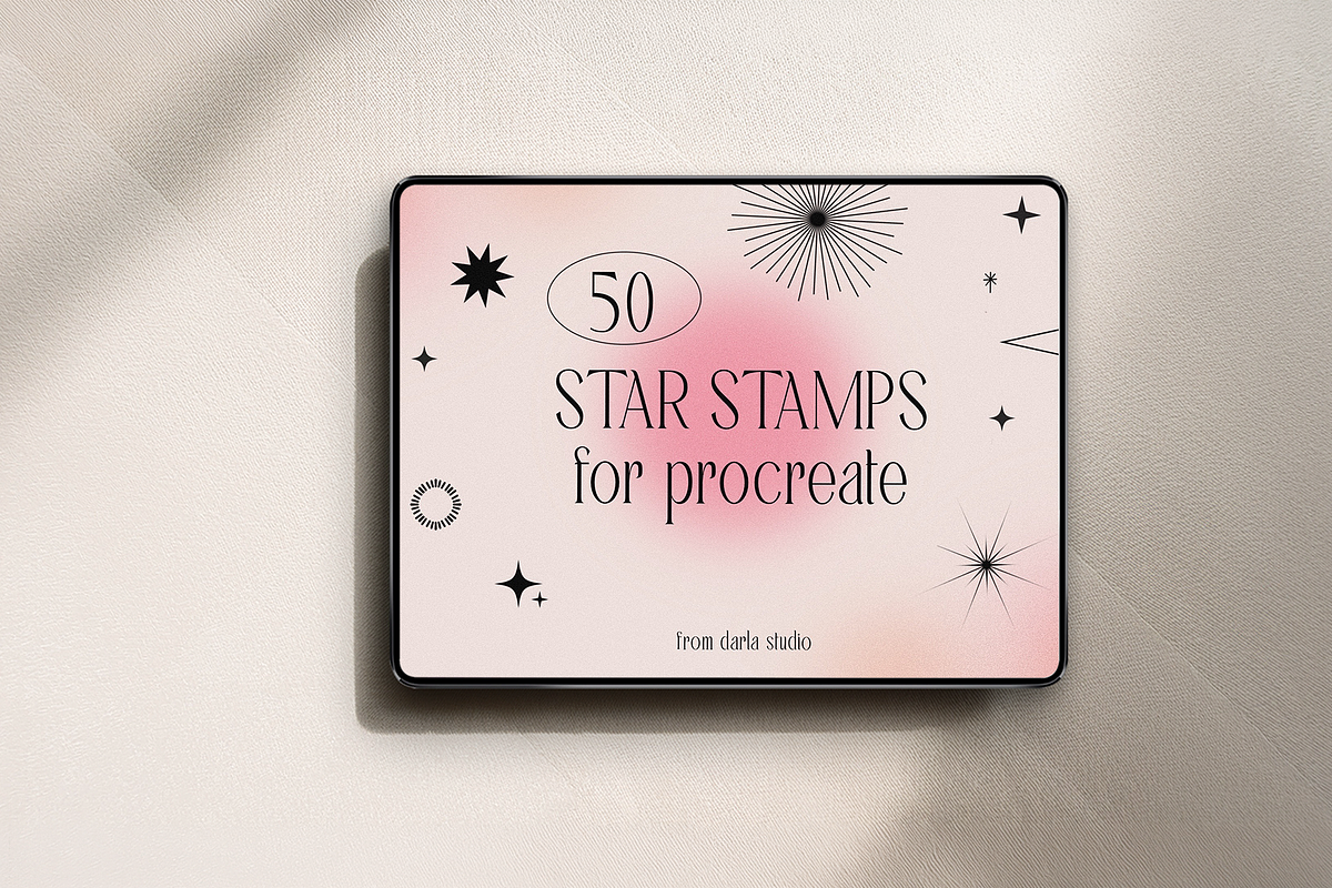 Star Stamps for Procreate, a Brush Add-On by Darla Studio (Photo 1 of 11)