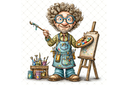 Male Artist Clipart JPG, a Person Illustration by Memories By Lea (Thumbnail 17 of 20)