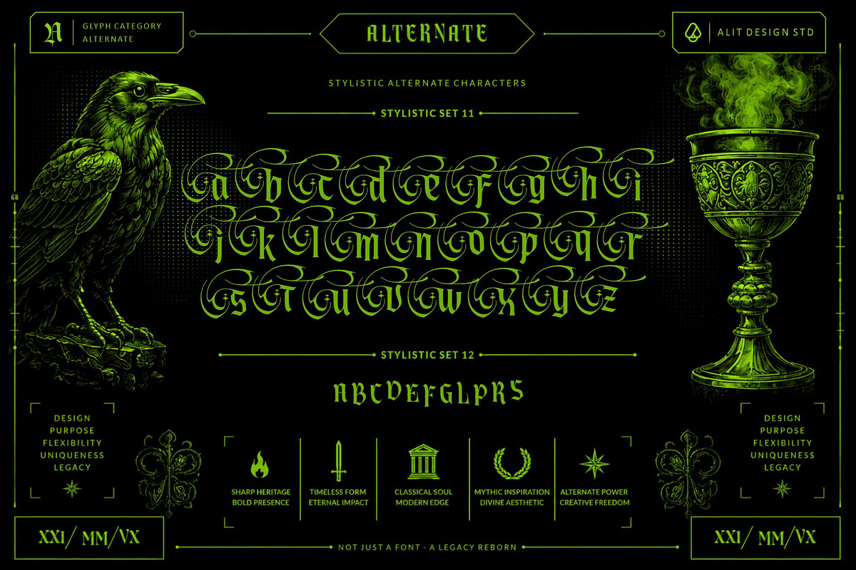 Vonire Bound Typeface, a Blackletter Font by alit design (Photo 14 of 20)