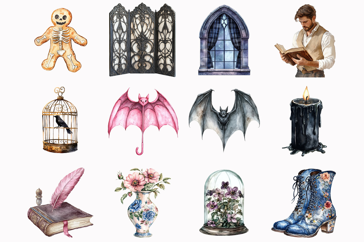 Watercolor Chic to Death Clipart, an Illustration by Design Market (Photo 4 of 5)