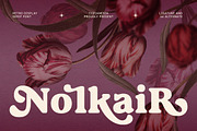 Nolkair - Bold Swashes Retro Serif, a Serif Font by Typia Nesia (Thumbnail 1 of 15)